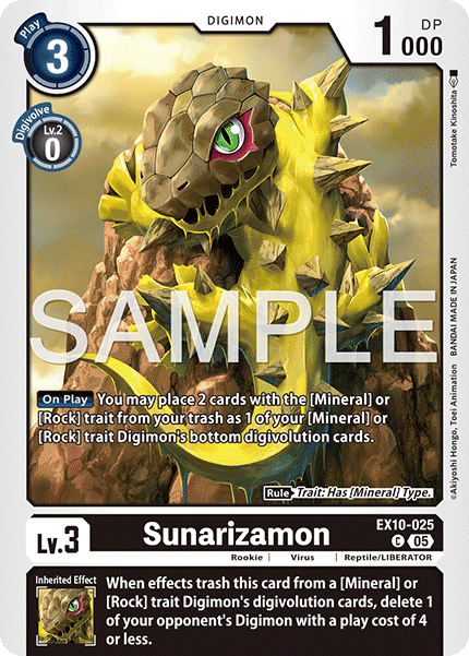 Sunarizamon (EX10-025) - Common EX10 Sinister Order
