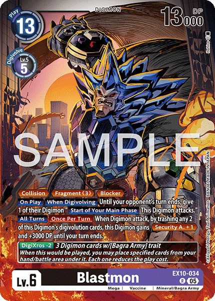 Blastmon (EX10-034) - Rare EX10 Sinister Order
