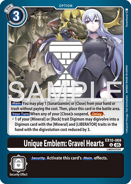 Unique Emblem: Gravel Hearts (EX10-069) - Uncommon EX10 Sinister Order
