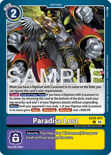 Paradise Lost (EX10-071) - Uncommon EX10 Sinister Order