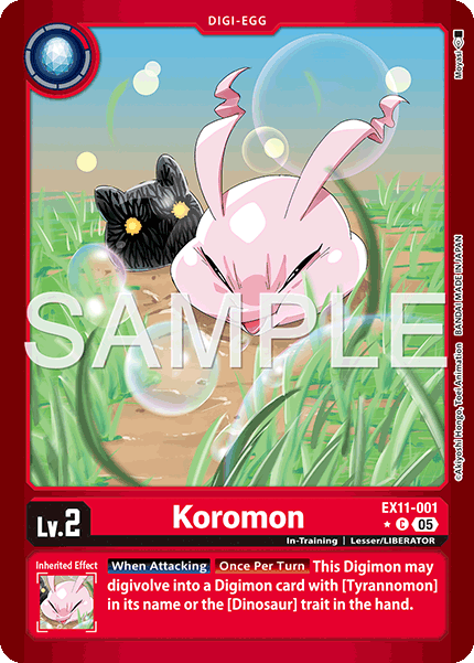 Koromon (EX11-001) Limited Foil - Digimon Dawn of Liberator