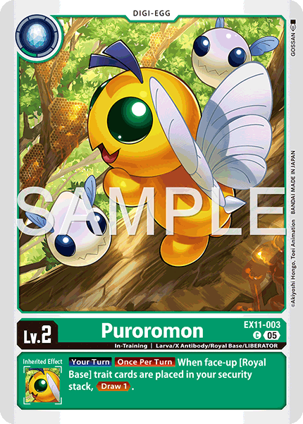 PLAYSET (4) 4x Puroromon (EX11-003) Common - Digimon Dawn of Liberator