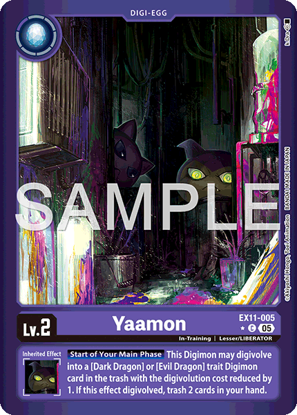 Yaamon (EX11-005) Limited Foil - Digimon Dawn of Liberator