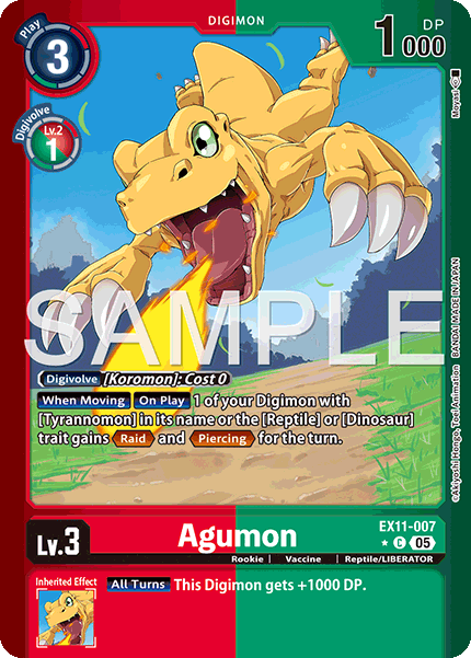 Agumon (EX11-007) Limited Foil - Digimon Dawn of Liberator