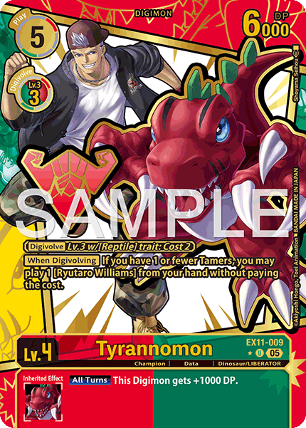 [RARE PULL] Tyrannomon (EX11-009) [2-Star RP] - Digimon Dawn of Liberator