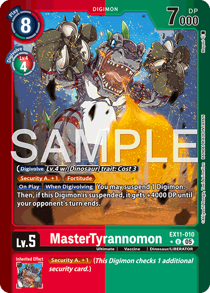 MasterTyrannomon (EX11-010) Limited Foil - Digimon Dawn of Liberator