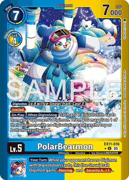 PolarBearmon (EX11-016) Limited Foil - Digimon Dawn of Liberator