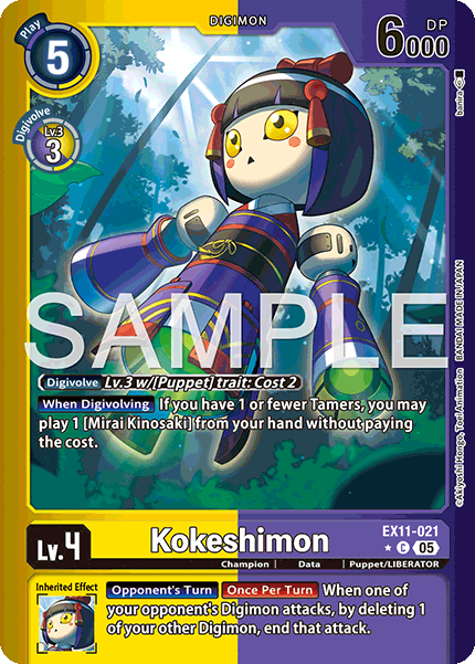 Kokeshinmon (EX11-021) Limited Foil - Digimon Dawn of Liberator