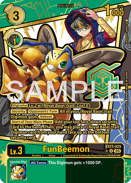 [RARE PULL] FunBeemon(EX11-025) - Digimon Dawn of Liberator