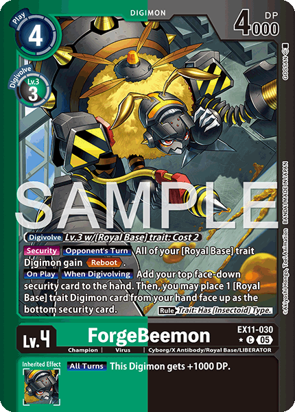 ForgeBeemon (EX11-030) Limited Foil - Digimon Dawn of Liberator