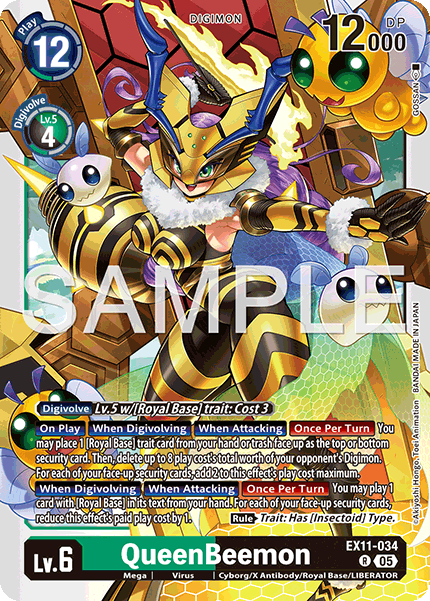 QueenBeemon (EX11-034) Rare - Digimon Dawn of Liberator