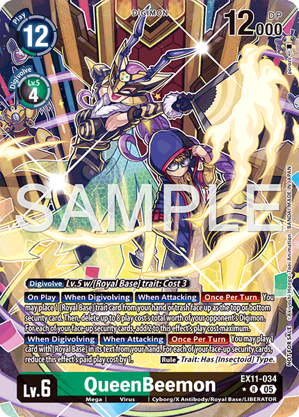 QueenBeemon (EX11-034) Box Topper - Digimon Dawn of Liberator