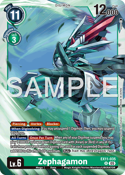 Zephagamon (EX11-035) Rare - Digimon Dawn of Liberator