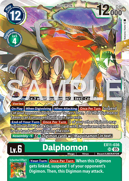 Dalphomon (EX11-036) Super Rare - Digimon Dawn of Liberator