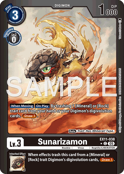 Sunarizamon (EX11-038) Limited Foil - Digimon Dawn of Liberator