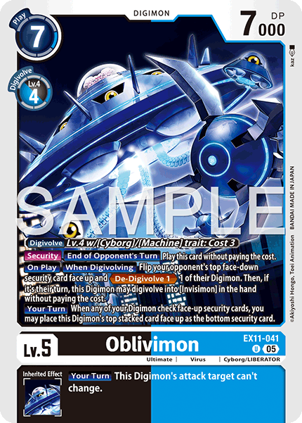 PLAYSET (4) 4x Oblivimon (EX11-041) Uncommon - Digimon Dawn of Liberator
