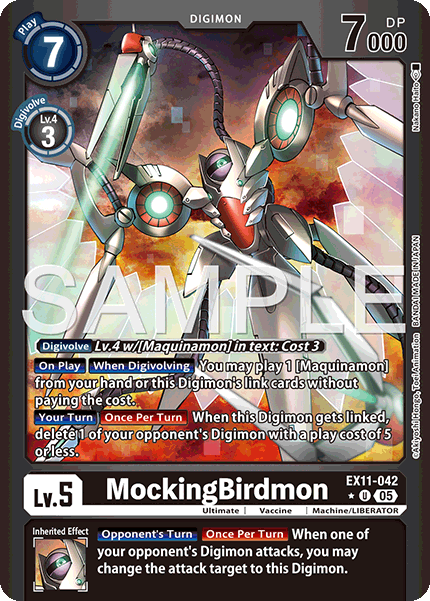 MockingBirdmon (EX11-042) Limited Foil - Digimon Dawn of Liberator