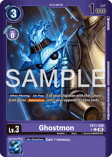 Ghostmon (EX11-048) Limited Foil - Digimon Dawn of Liberator