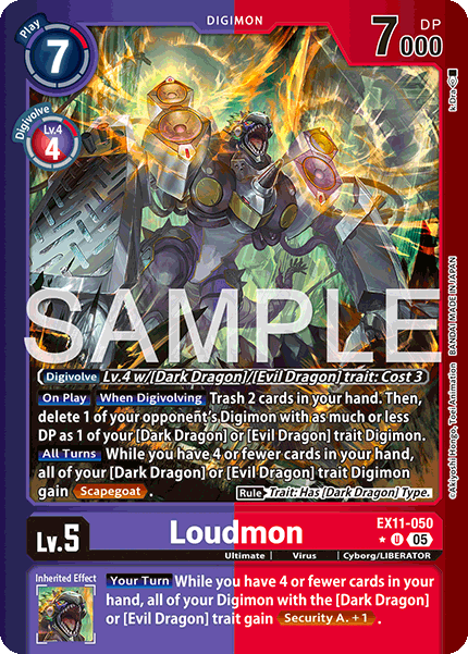 Loudmon (EX11-050) Limited Foil - Digimon Dawn of Liberator