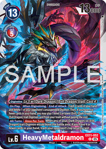 HeavyMetaldramon (EX11-052) Rare - Digimon Dawn of Liberator