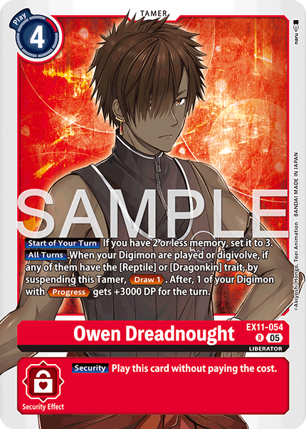 Owen Dreadnought (EX11-054) Rare - Digimon Dawn of Liberator