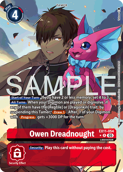 [ALTERNATE ART] Owen Dreadnought (EX11-054) R - Digimon Dawn of Liberator