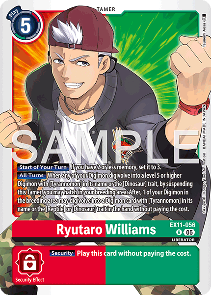 Ryutaro Williams (EX11-056) Rare - Digimon Dawn of Liberator