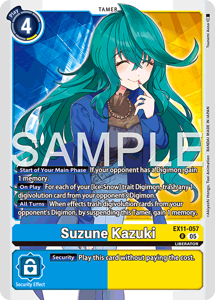 Suzune Kazuki (EX11-057) Rare - Digimon Dawn of Liberator