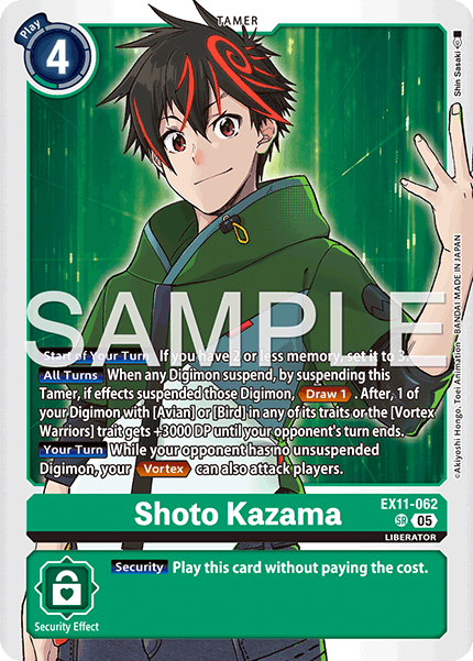 Shoto Kazama (EX11-062) Super Rare - Digimon Dawn of Liberator