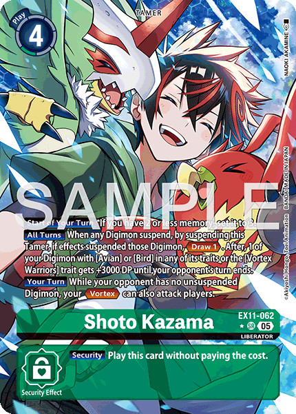 [ALTERNATE ART] Shoto Kazama (EX11-062) SR - Digimon Dawn of Liberator