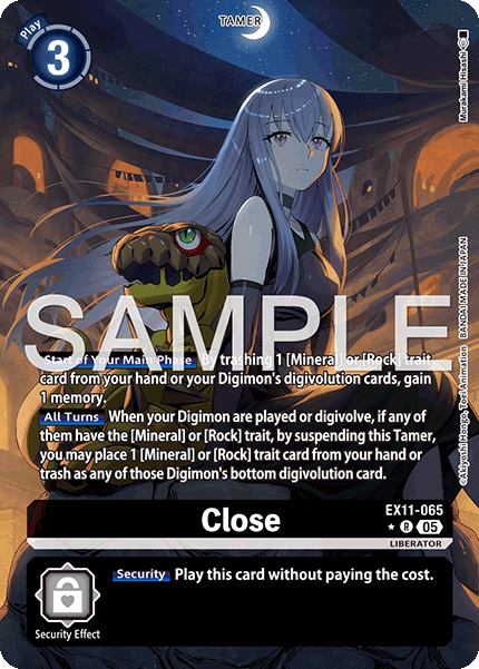 [ALTERNATE ART] Close (EX11-065) R - Digimon Dawn of Liberator