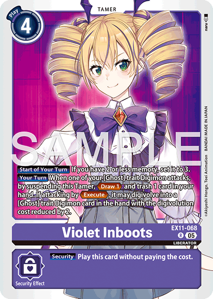 Violet Inboots (EX11-068) Rare - Digimon Dawn of Liberator