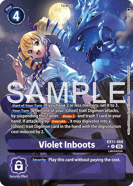 [ALTERNATE ART] Violet Inboots (EX11-068) R - Digimon Dawn of Liberator