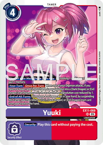 Yuuki (EX11-069) Super Rare - Digimon Dawn of Liberator