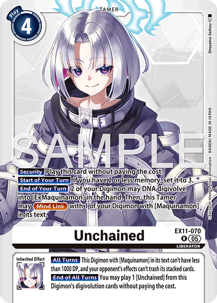Unchained (EX11-070) Rare - Digimon Dawn of Liberator