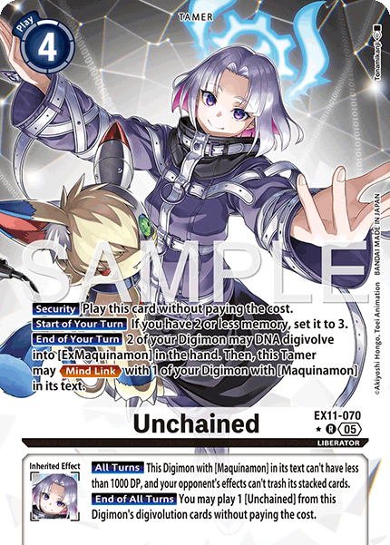 [ALTERNATE ART] Unchained (EX11-070) R - Digimon Dawn of Liberator