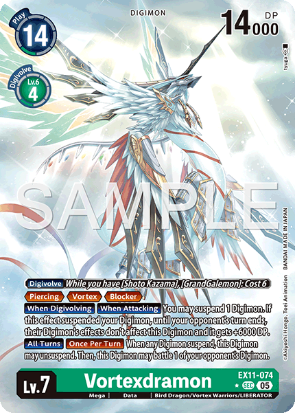 [ALTERNATE ART] Vortexdramon (EX11-074) SEC - Digimon Dawn of Liberator