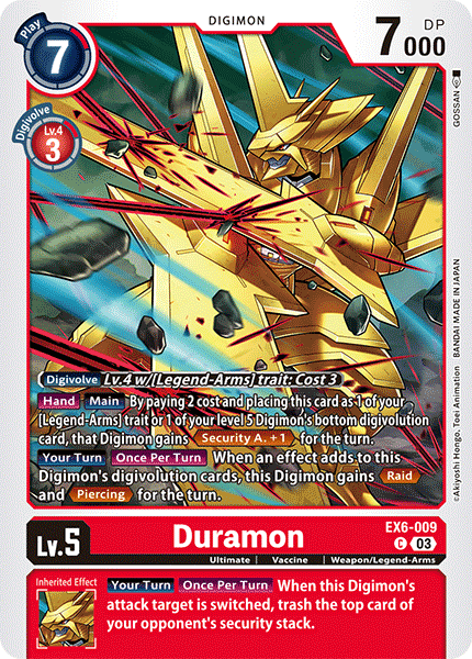 Duramon EX6-009 - Common EX06 Infernal Ascension