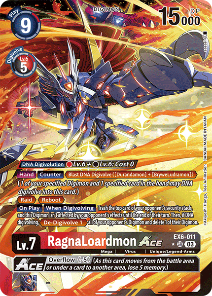 ALTERNATE ART RagnaLoardmon ACE EX6-011 - SR EX06 Infernal Ascension