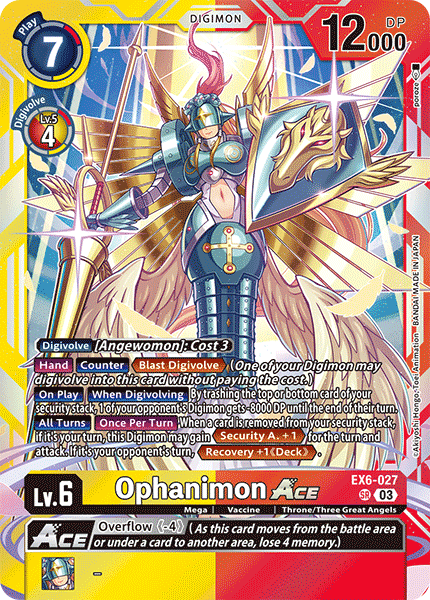 Ophanimon ACE EX6-027 - Super Rare EX06 Infernal Ascension
