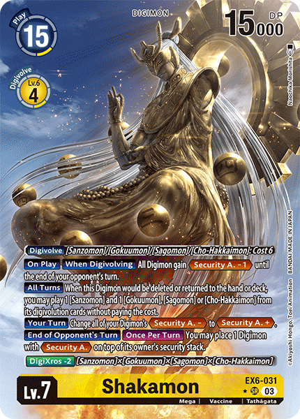 ALTERNATE ART Shakamon EX6-031 - SR EX06 Infernal Ascension