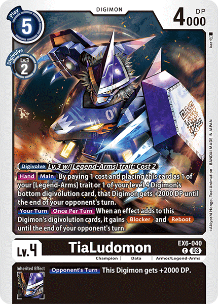 TiaLudomon EX6-040 - Common EX06 Infernal Ascension
