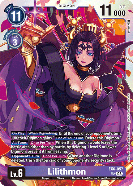 Lilithmon EX6-057 - Super Rare EX06 Infernal Ascension
