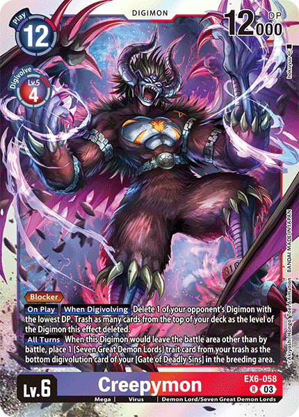 Creepymon EX6-058 - Rare EX06 Infernal Ascension