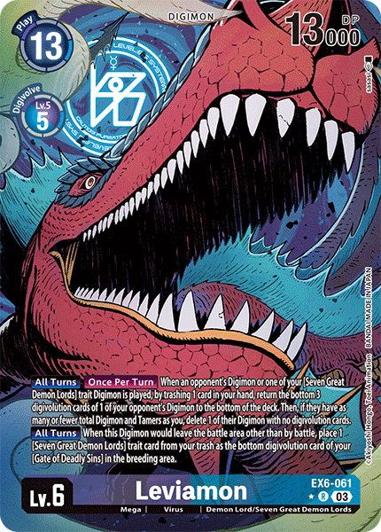 ALTERNATE ART Leviamon EX6-061 - R EX06 Infernal Ascension