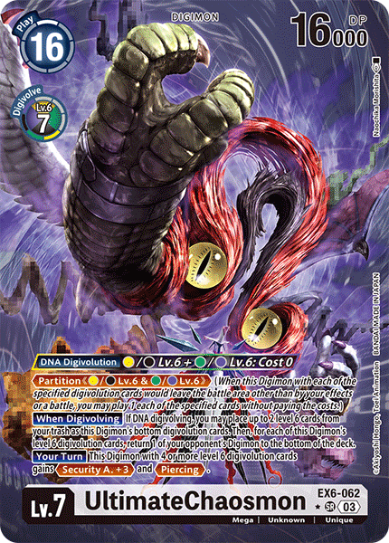 ALTERNATE ART UltimateChaosmon EX6-062 - SR EX06 Infernal Ascension