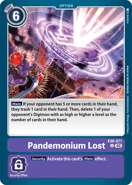 Pandemonium Lost EX6-071 - Uncommon EX06 Infernal Ascension