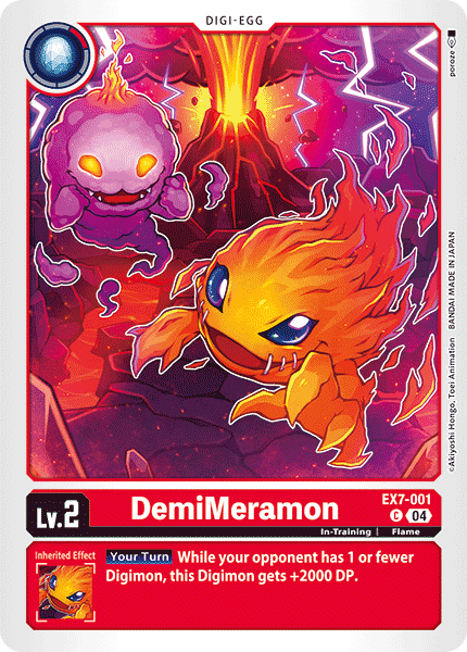 DemiMeramon EX7-001 - Common EX07 Digimon Liberator