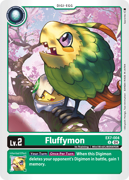 Fluffymon EX7-004 - Uncommon EX07 Digimon Liberator