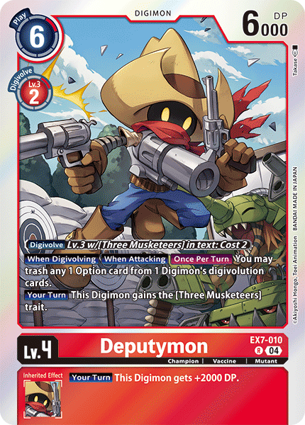 Deputymon EX7-010 - Rare EX07 Digimon Liberator